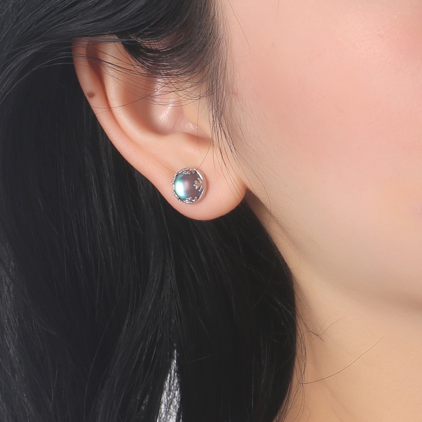 Moonlight damer aurora borealis øreringe  s925 sølv stud smykker fødselsdage romatic for kvinder