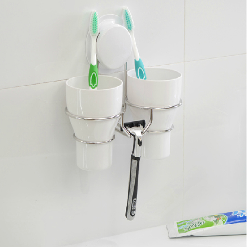 Tandenborstelhouder, beker, 2 stuks, vervanging van transparant glas, melk, tumbler tandenborstelbeker voor aan de muur bevestigde tandenborstelhouder, beker, universele mondspoelbeker