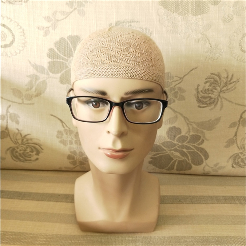 Gorro gorro turco musulmán hombres mujeres islámico Kufi Taqiya Takke Peci calavera gorra oración Arabia Saudita negro blanco gris tejido
