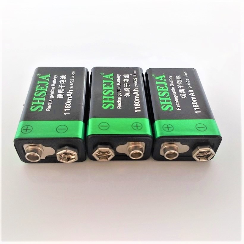 9v batterij 1180mAh Li-Ion 9 V Oplaadbare Batterijen Voor rookmelders Draadloze Microfoons oplaadbare batterij