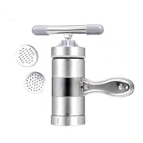 Prensa Manual de acero inoxidable para hacer fideos, máquina para hacer Pasta, cortador de manivela, exprimidor de frutas, utensilios de cocina para hacer espagueti: 2 Moulds