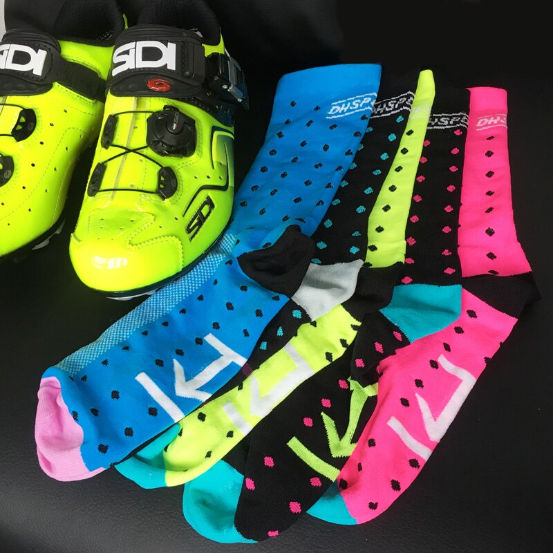 Calcetines deportivos para ciclismo , de , transpirables, para andar en baloncesto, correr, Media bicicleta, 1 par