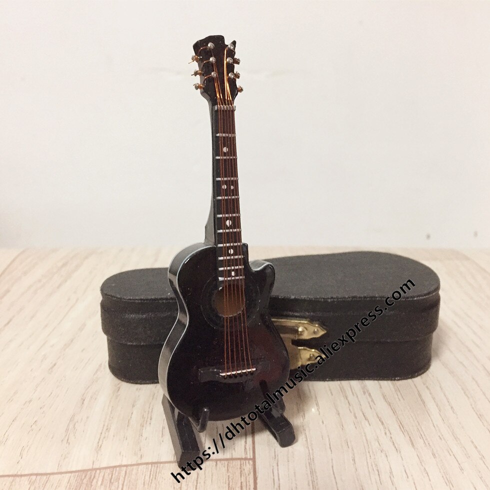 Mini guitare Miniature modèle guitare électrique modèle B Miniature en bois Mini Instrument de musique modèle Collection: Guitar G-10cm