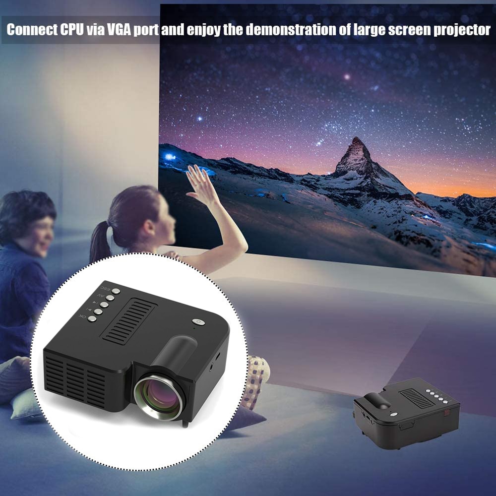 Micro Home Theater Projector Portable Entertainment Mini Projectors Supports 1080P HD Outdoor Mobile Phone Connection Projectors