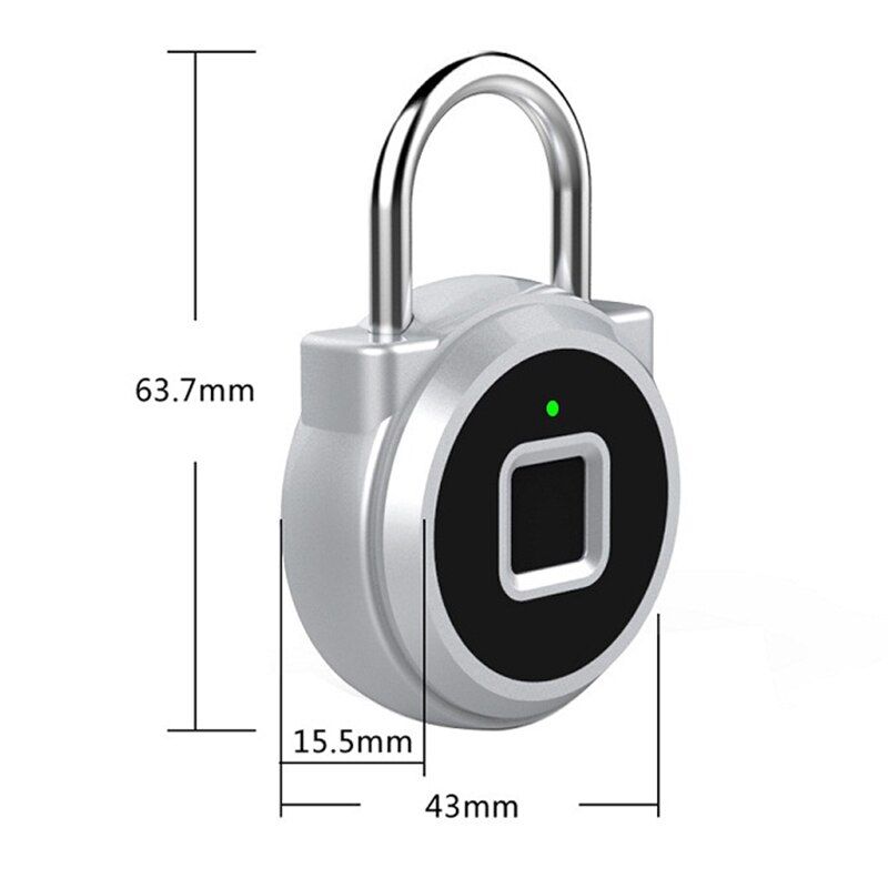 Mini Portable Anti-theft Smart Door Lock Fingerprint Luggage Lock Warehouse Home Door Safety Long Standby Electronic Padlock