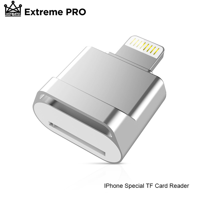 Czytnik kart TF Plug & Play lub przejściówkę ze złącza Lightning na MicroSD Adapter nie ma potrzeby sterownik dla iPhone 6/6s/6Plus/7/7Plus/8/X Usb/Otg/Lightning 2 w 1: For Reader Silver