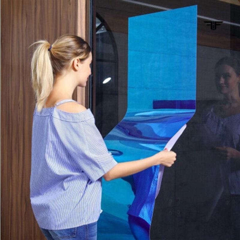 50X200cm Wasserdicht Self Adhesive Aufkleber Film Spiegel Silber Isolierung Aufkleber UV Ablehnung Privatsphäre Filme Hause Dekoration