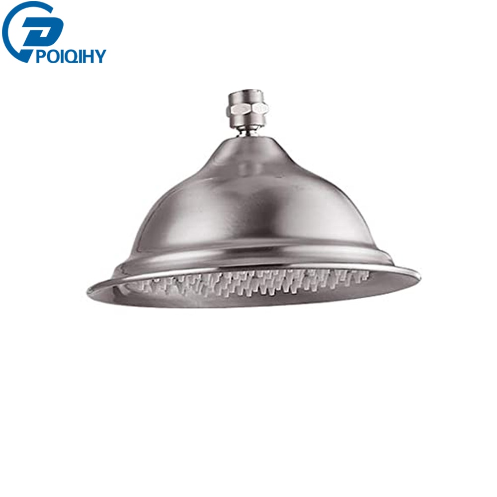 Poiqihy Messing Golden Regendouche Douchekraan Hoofd Badkamer Vervangen Regen Douchekop Antieke Messing Douchekop Accessoire: Brushed Nickel B