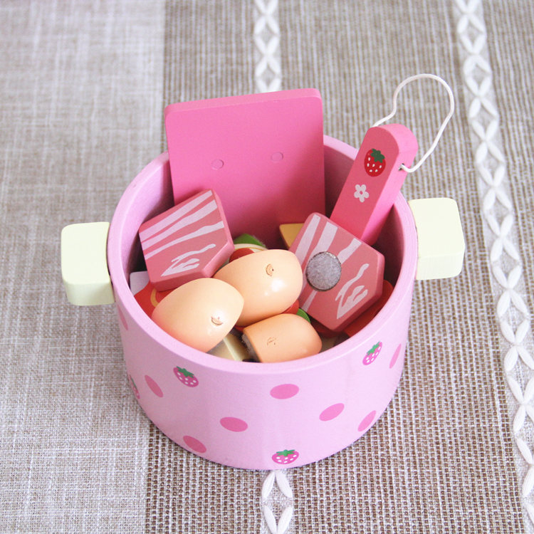 Baby Speelgoed Super Leuke Simulatie Groente Pot Houten Speelgoed Play Food Prentend Play Food Set