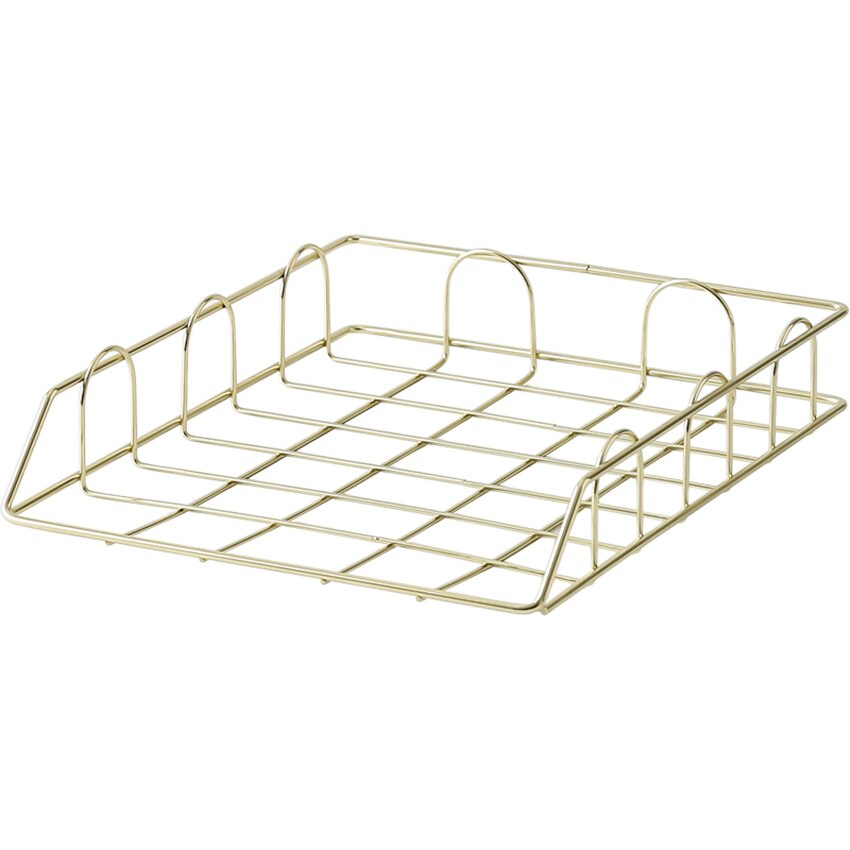 Support de bureau pour magazines, support de journaux en fer, plateau de stockage de fichiers de magazines à une couche pour le bureau, décoration de la maison
