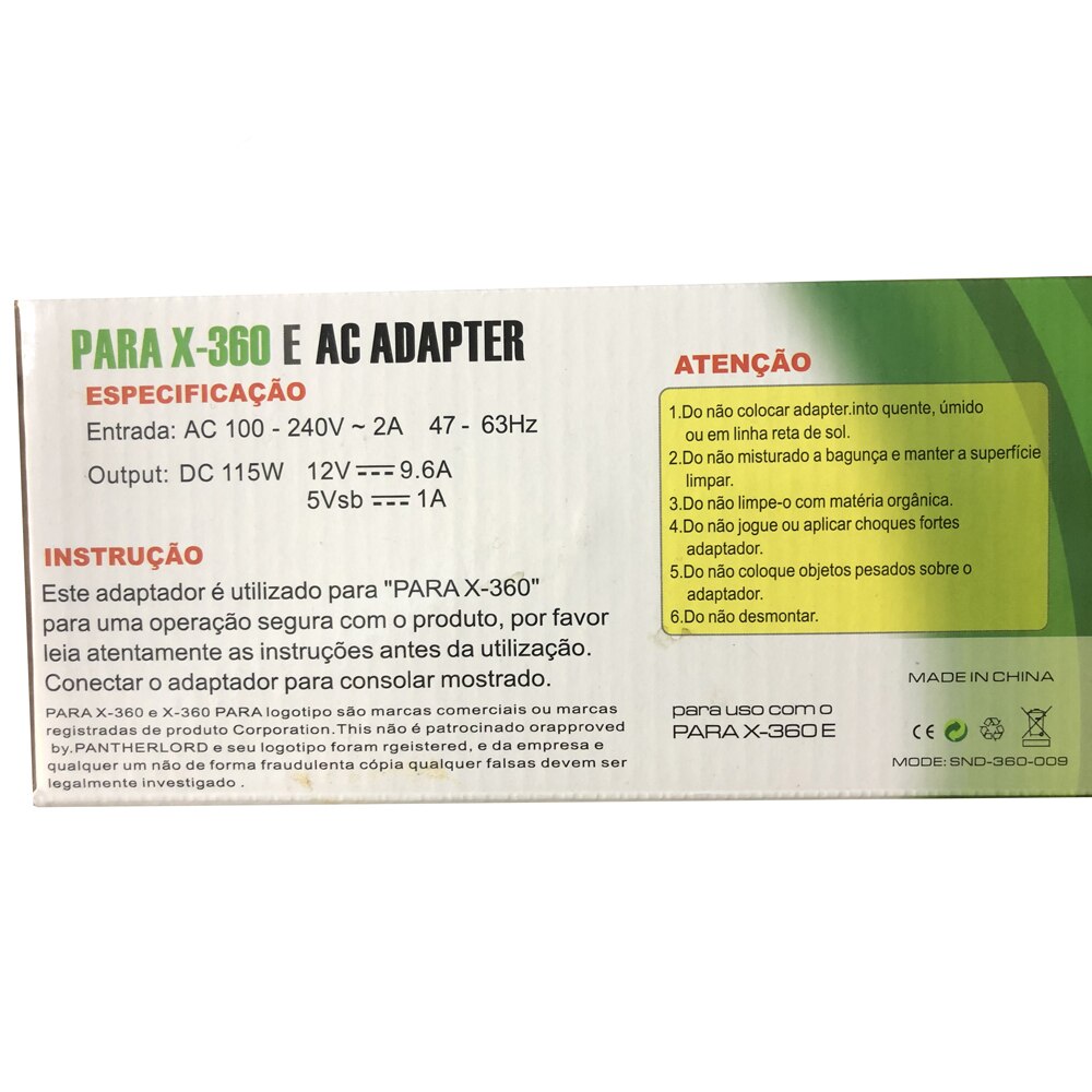 För xbox 360e nätadapter adapter tegel laddare us eu plug kabel sladd för xbox 360 e konsol x -360 e ström laddare 1- port