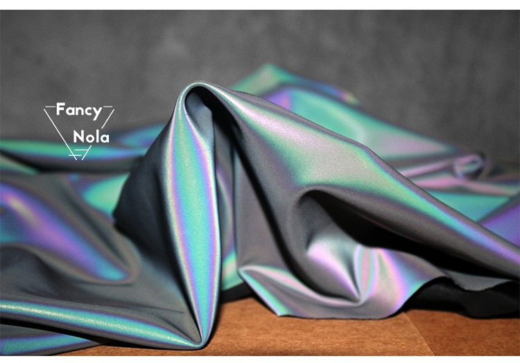 Iridescent Light Reflecting Fabric Gradient Luminous Noctilucent functional Color-changing 155cm Width fabric CG032