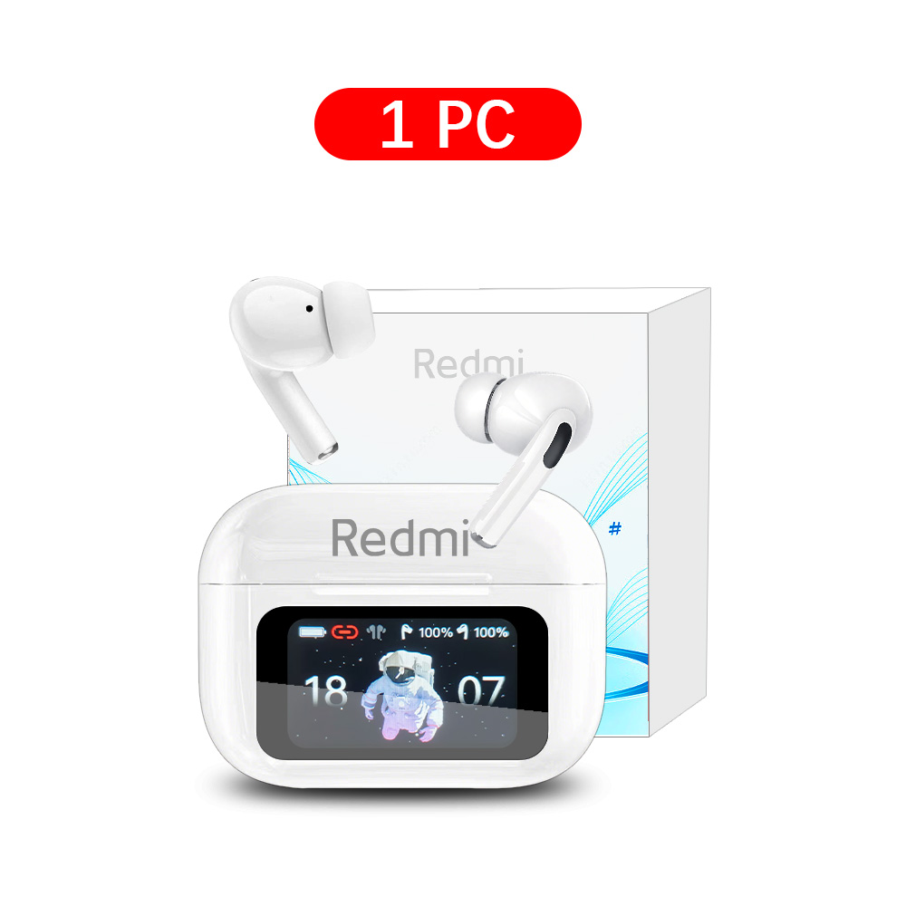 XIAOMI Redmi Bluetooth Earphones Touch Screen TWS Wireless Headphones Wireless 5.3 Headset ANC Noise Reduction Earbuds HD Mic: black