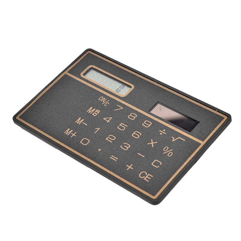 8 Digits Ultra Thin Slim Mini Credit Card Solar Power Pocket Calculator
