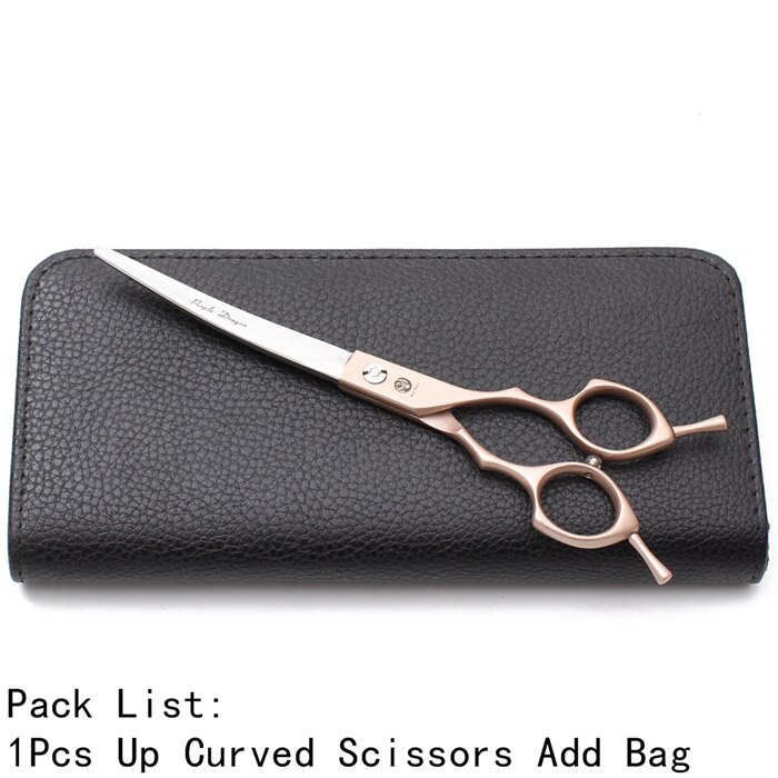 7" Purple Dragon Japanese 440C Up Curved Scissors Grooming Scissors Pet Scissors Bend Up Shears Animal Shears Z4009: Z4009 Jin UC 7Y