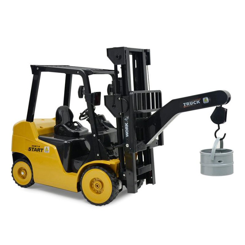 11-Weg Afstandsbediening Heftruck 1:8 Simulatie Heftruck Oplaadbare Licht Muziek Kraan Techniek Crane Truck Kinderspeelgoed