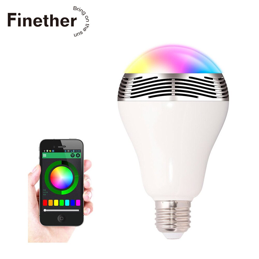LED Lamp E27 6W RGB LED Lamp Bluetooth Smart Verlichting Lamp Kleurrijke Dimbare Speaker Gloeilamp