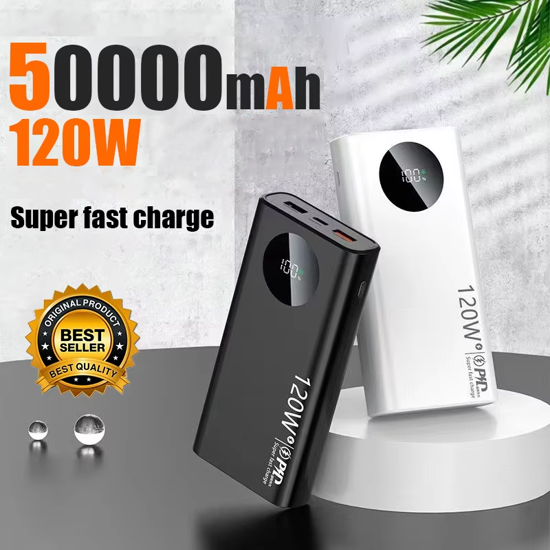 120W 50000mAh batterie externe haute capacité charge Super rapide Powerbank capacité Portable chargeur de batterie externe pour tous les téléphones