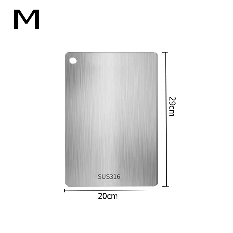 3 STKS Titanium Snijplanken voor Keuken 304 Roestvrij Staal Verdikte Board Dubbelzijdig Food Grade Draagbare Fruit Vlees Hakken: Black