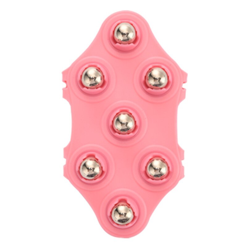 Hand Held Massager Tools Roller Ball Massager Full Body Massage Tool for Muscle Neck Joint PR: Pink Steel Ball