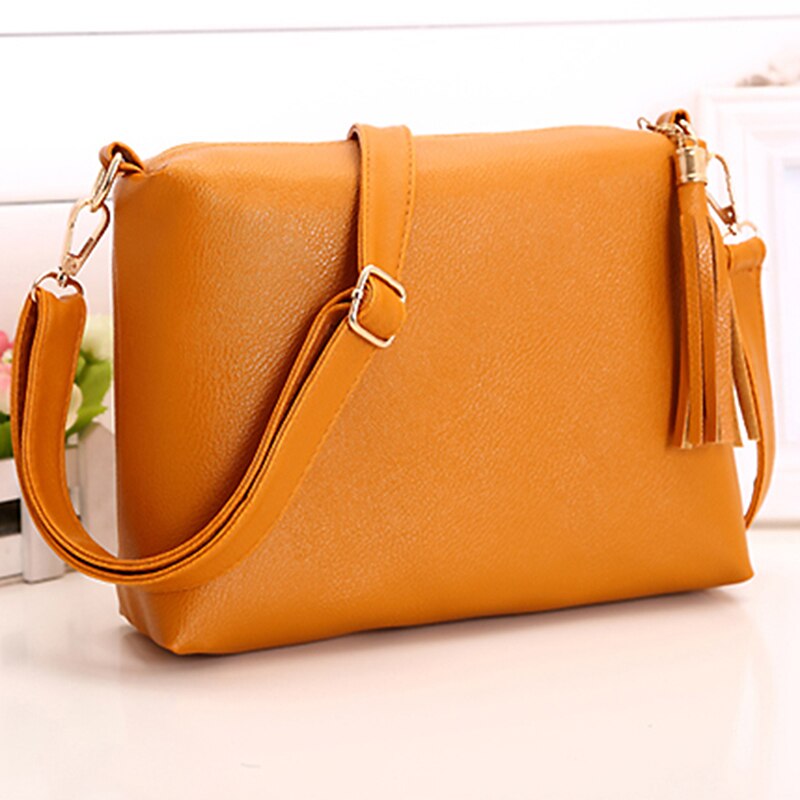 Vrouwen Tassen Leather Crossbody Bag Vrouwelijke Schoudertas Kwastje Luxe Vrouwen Grote Capaciteit Tassen Effen Kleur