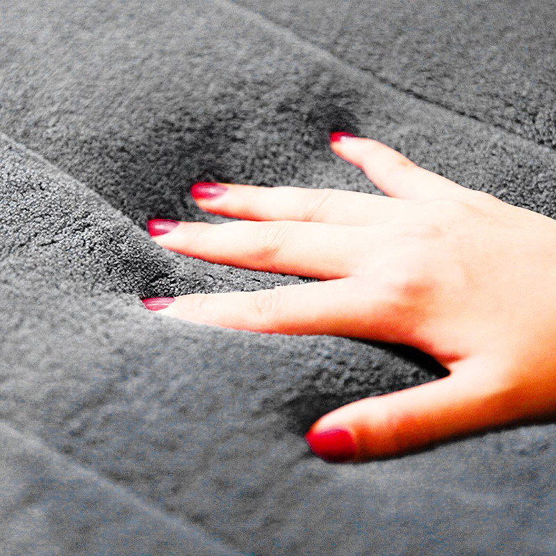 Alfombra de goma viscoelástica para baño, juego de alfombrilla de goma para suelo de cocina, antideslizante, para inodoro