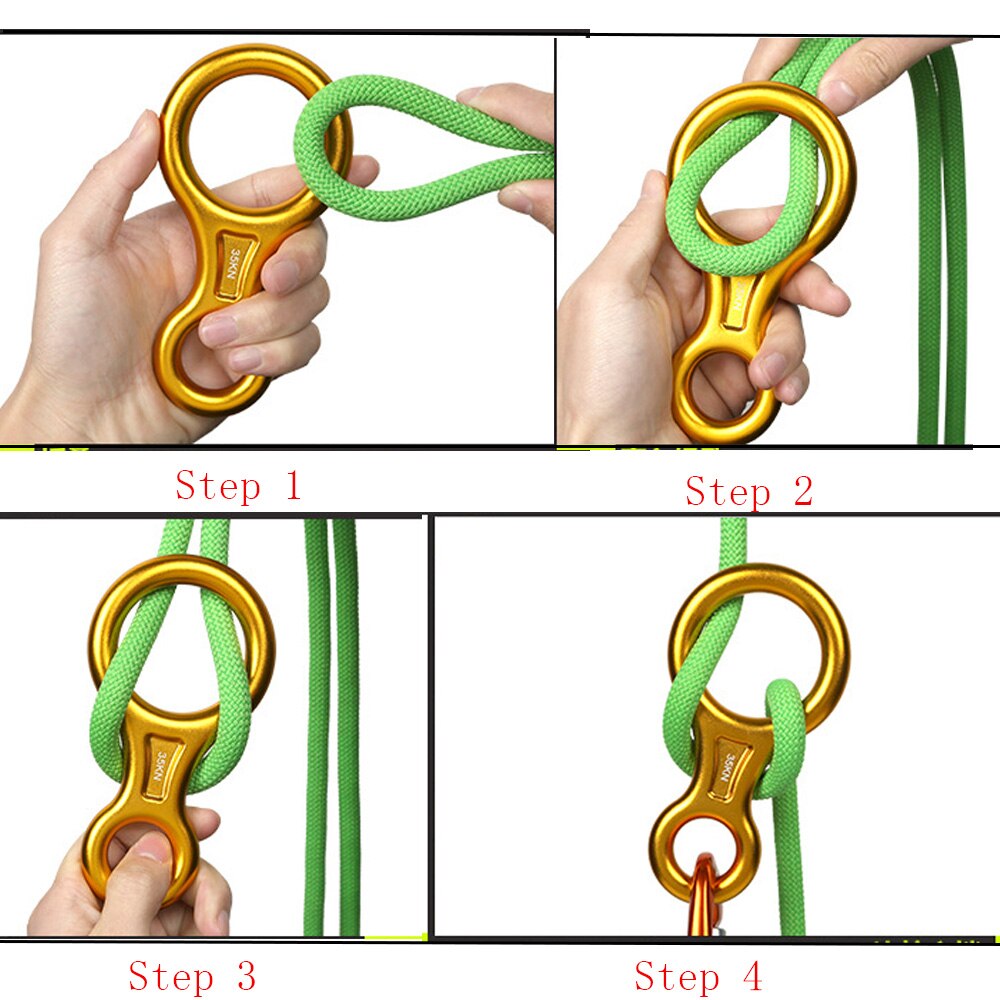 Boneco de montanhismo 35kn, equipamento de escalada para montar, equipamento de resgate, placa de aparelho para montanhamento