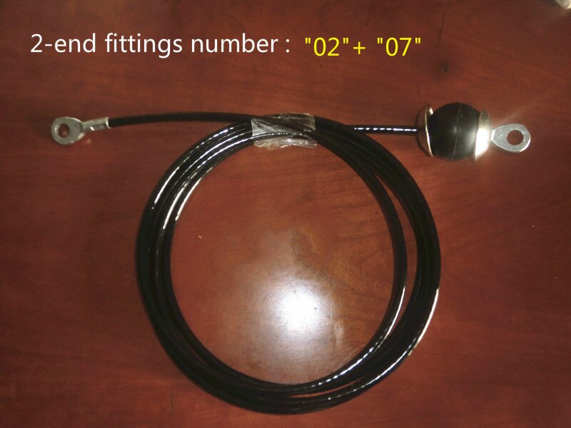 Zubehör für Fitness geräte, Stahldraht seil, 5mm, 6mm Draht-und Kopf zubehör für Fitness kabel, Fitness kabel: Schwarz