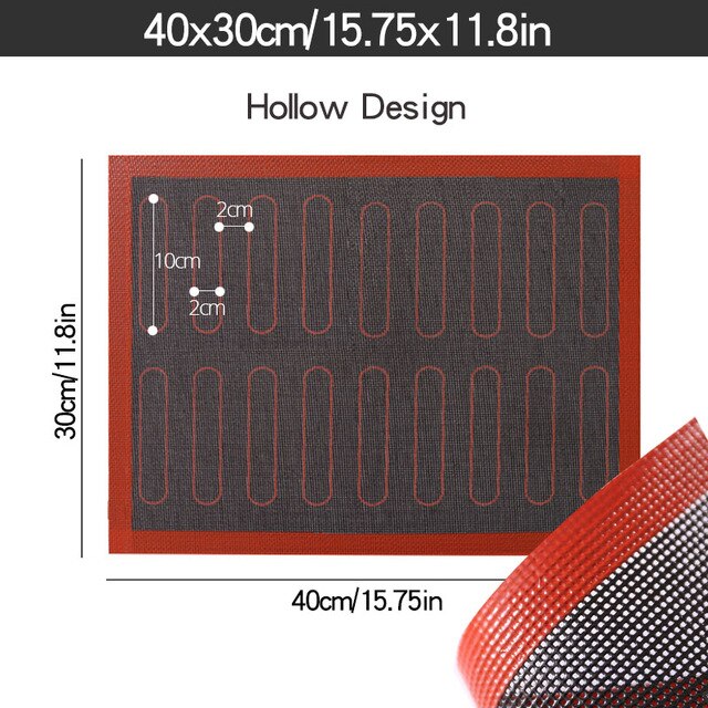 Multi-styles Silicone Macaron Baking Mat Extra Large Baking Mat for Rolling Macaron Pizza Dough Non-Stick Maker Holder Pastry: B5