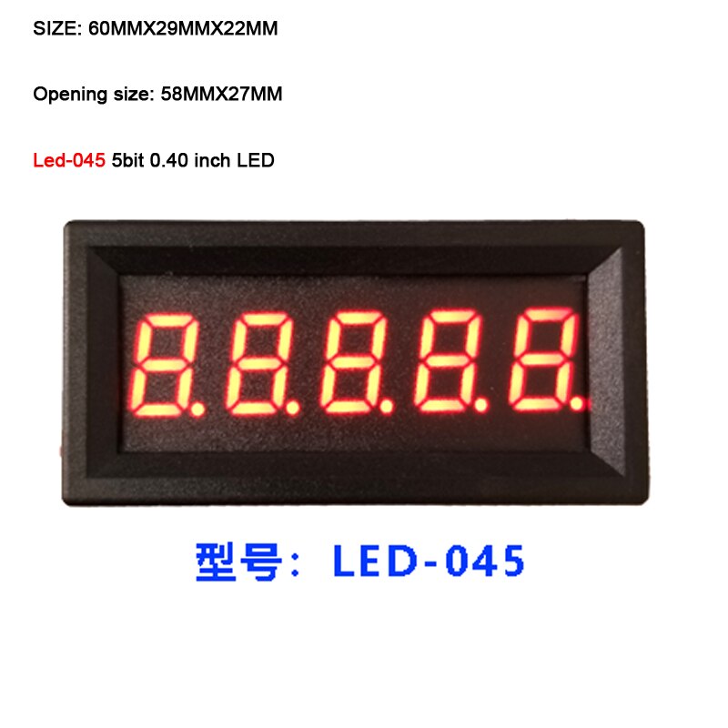 RS485 Serial Port Meter LED Digital Tube Display 485 TTL Display Module PLC Communication MODBUS RTU ASCII DC 5V - 36V 12V 24V: RS485 interface / LED-045 5bits
