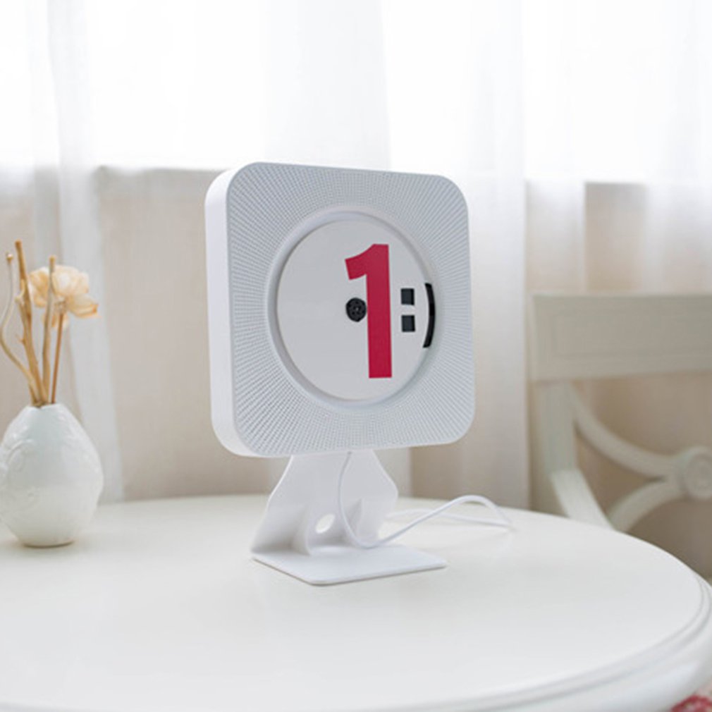 Portable CD Player BT Wall Mountable CD Music Player Home Audio Boombox with Remote Control FM Radio Built-in HiFi Speakers