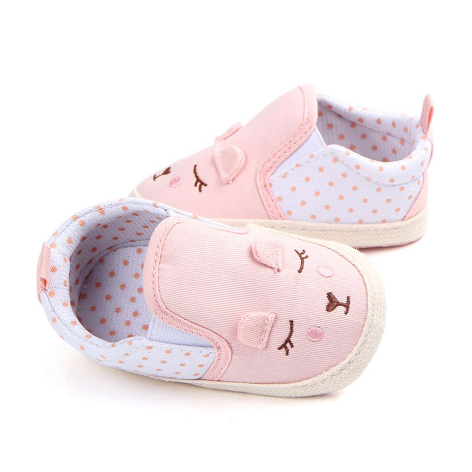 Baby Meisjes Schoenen Voor Pasgeboren Dier Patroon Met Dot Baby Schoenen Lente Herfst Anti-Slip Peuter Leuke Babyschoenen 0-18 Maanden