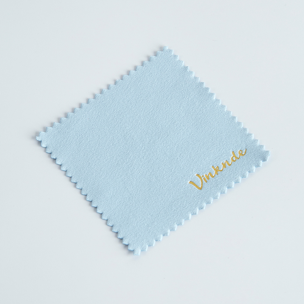 100 st. polerdukar, anpassad logotyp, silverrengöringsduk, mjuk, rengörande trasa, avtorkningsduk, silver, guld, smyckesverktyg: 45cm / Rosa guldfärg