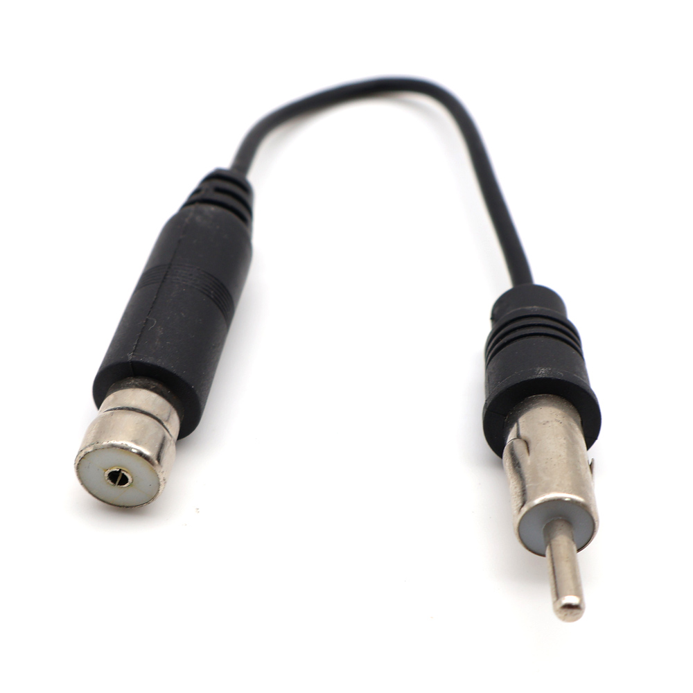 Car Vehicles Radio Stereo ISO To Din Aerial Antenna Mast Adapter Connector Plug for Car Radio Stereo Autoradio Fit Most Types: army green