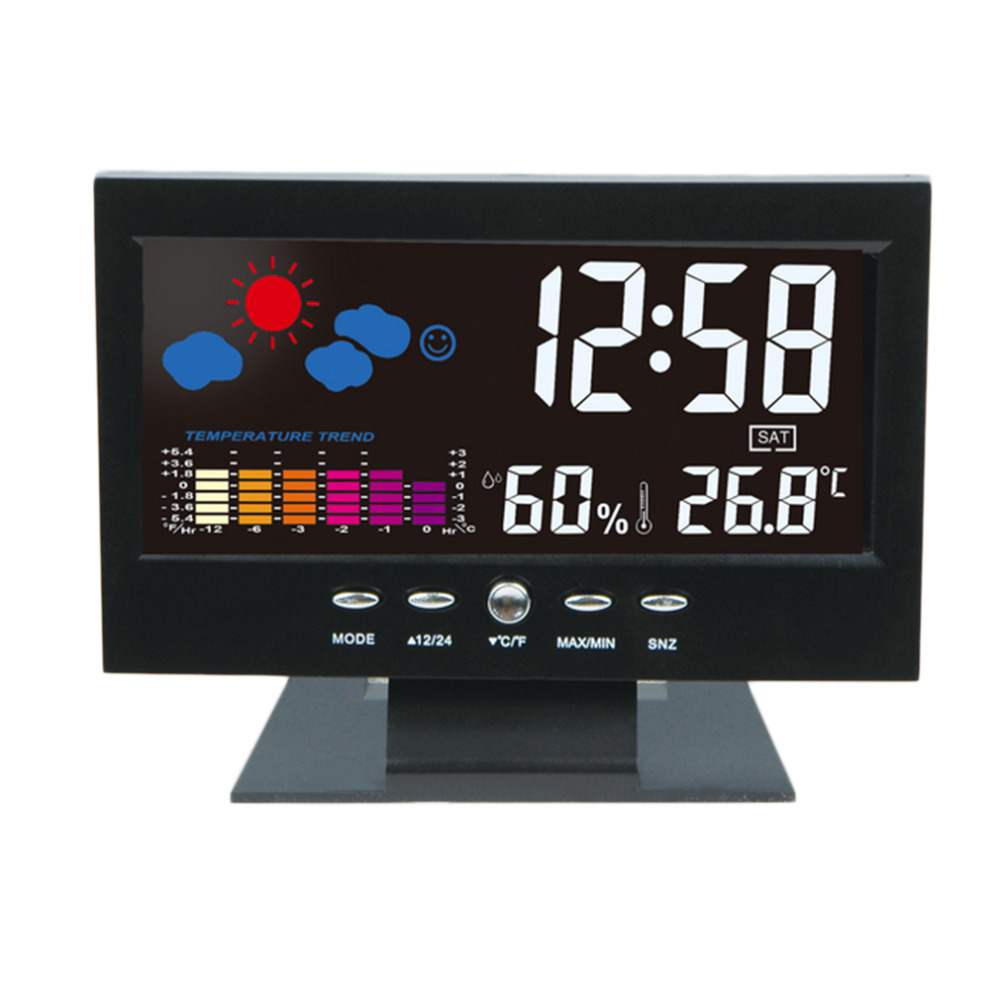 Wireless Weather Digital Prognosis Table clock barometer thermometer hygrometer LCD Monitor Digital display alarm clock mx521140