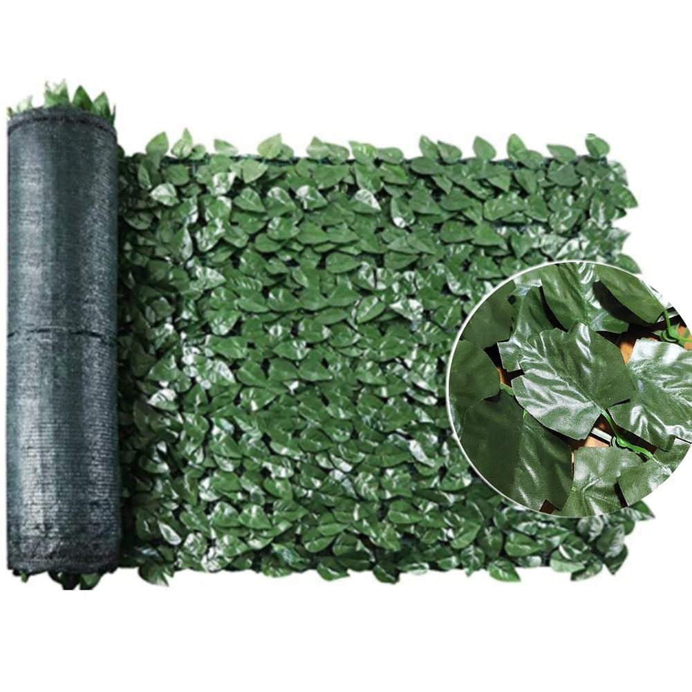 Kunstig privatlivsscreening rulle have kunstig vedbend blad hæk hegn væg altan privatliv screening rulle kunstig plante: H