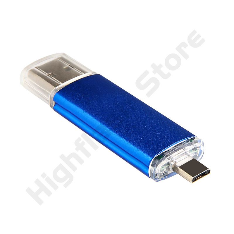 capacity 2 in 1 OTG USB Flash Drive 32GB 64GB 128GB PENDRIVE 8gb 16gb pen drive micro usb stick 256GB Android cle usb