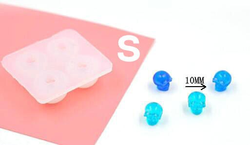 Diy mini schedelkop siliconen mallen epoxyhars vogel bedels hanger armband sieraden accessoires mal holloween hars decoratie gereedschap: S