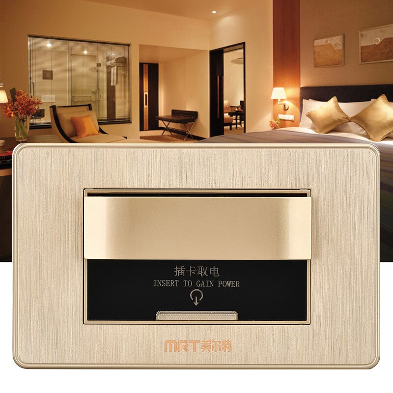 RFID Card Switch Panel Smart Induction Hotel Insert Access Smart Power System: Gold