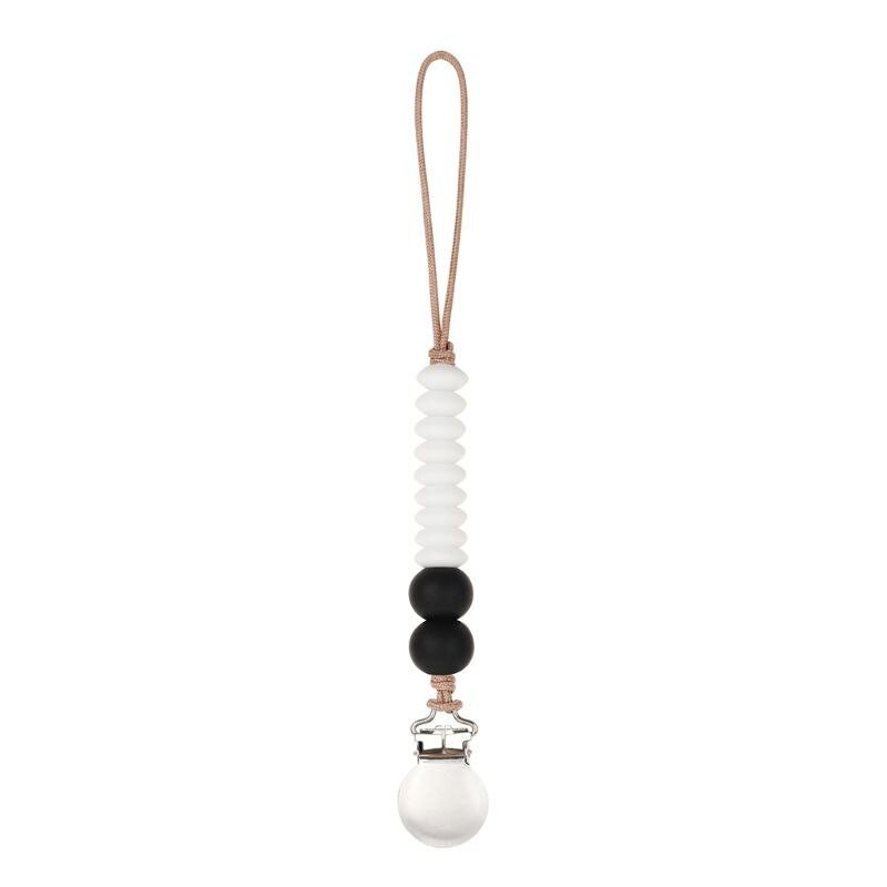 OOTDTY Clips factices bébé garçons filles sucette chaîne Silicone dentition soulagement jouets perles apaisie porte-sucette Clips bébé douche: 60