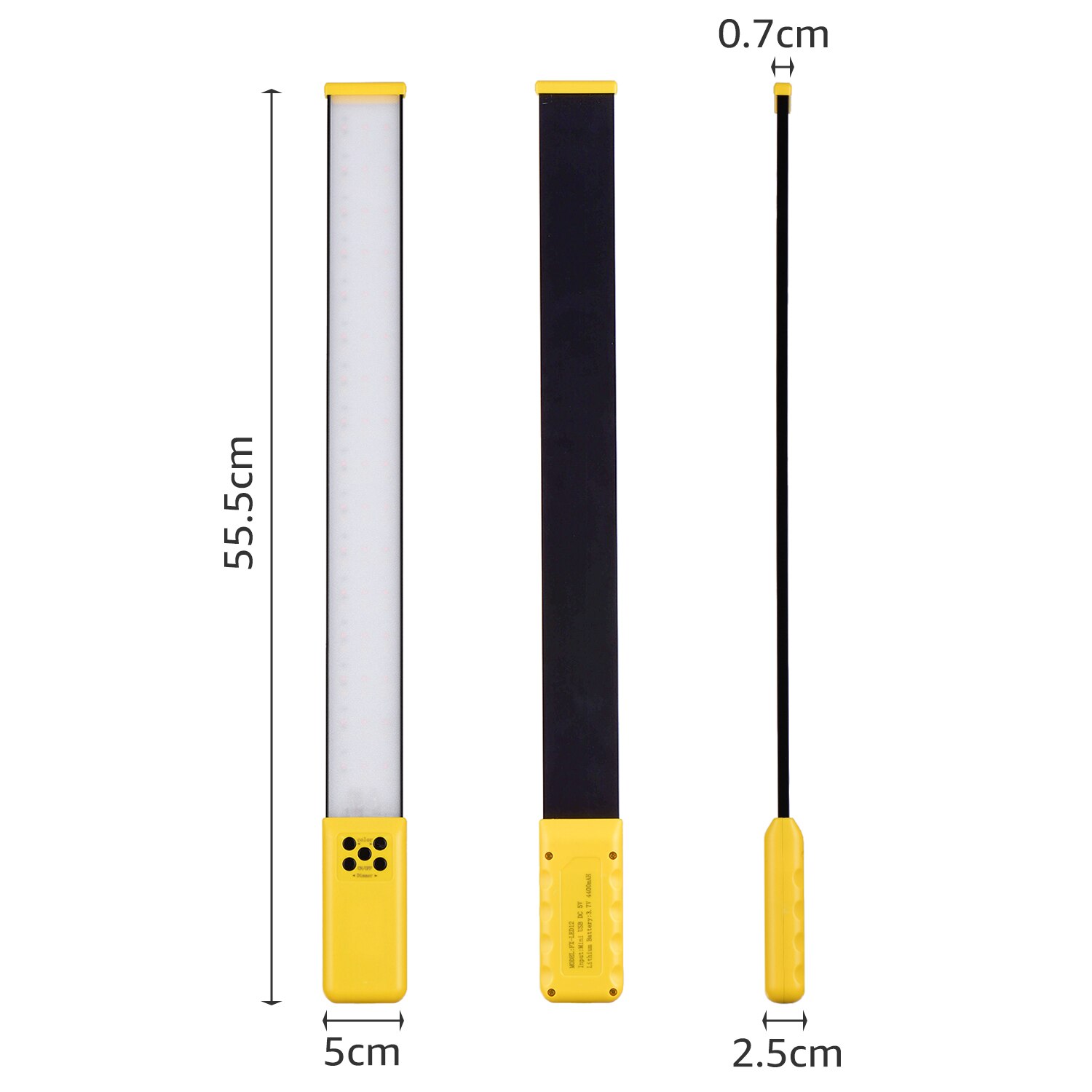 Lightweight Handheld LED Light Tube Photography Fill-in Light Lamp 3000K-5700K Dimmable CRI95 Built-in Rechargeable Battery