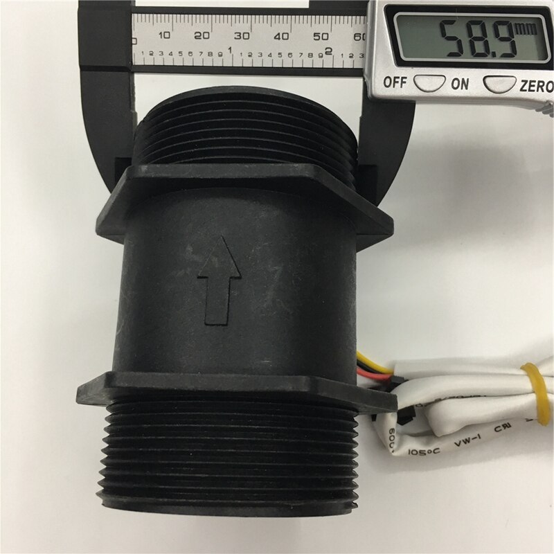 DN50 Plastic Hall Turbine Water Flow Meter Sensor 2 Inch Flow Sensor 5-250L/Min