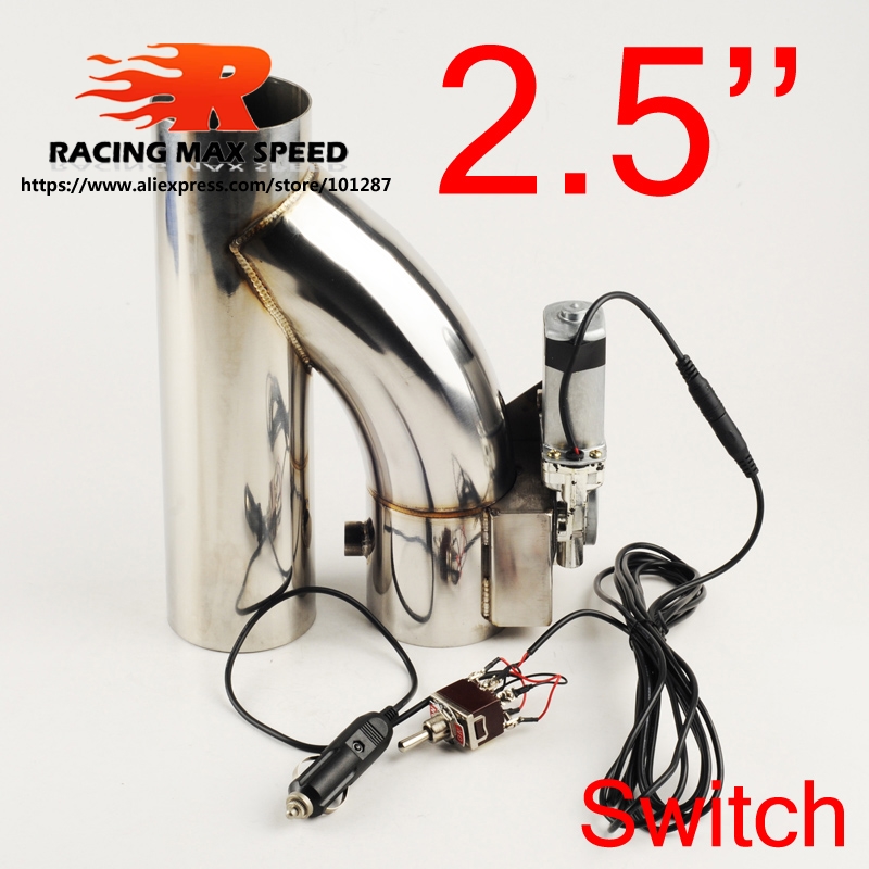 Valve d'échappement électrique 2"/2,25"/2,5"/2,75" avec interrupteur, système Cut-out en acier inoxydable: 63