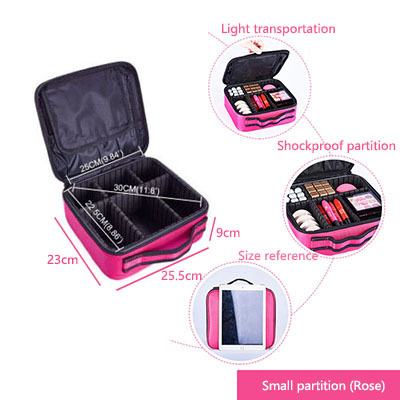 Estuche para brochas de Maquillaje, bolsas de Maquillaje, Maleta de Maquillaje completa, Maleta de tocador para mujer, Caja de almacenamiento de herramientas para uñas y cosméticos: Caqui