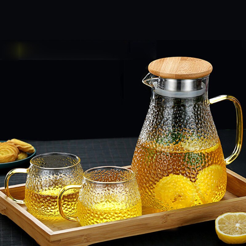 Théière de luxe en verre Borosilicate Transparent, grande capacité, résistante à la chaleur, bouilloire à eau froide claire, théière à fleurs