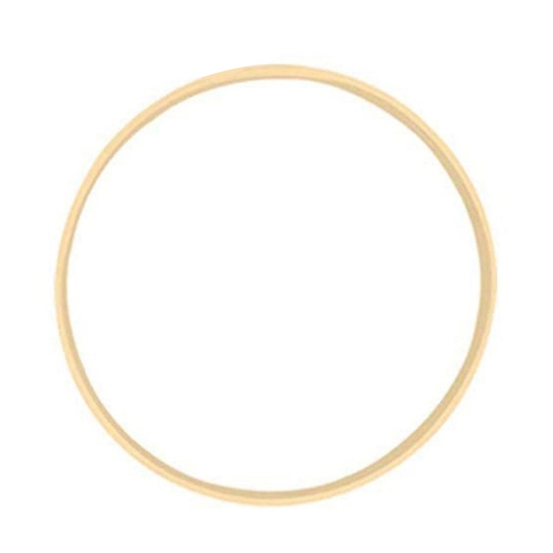 Macrame Bamboo Hoop Craft Dreamcatcher Ring Circle DIY Material: Light Yellow