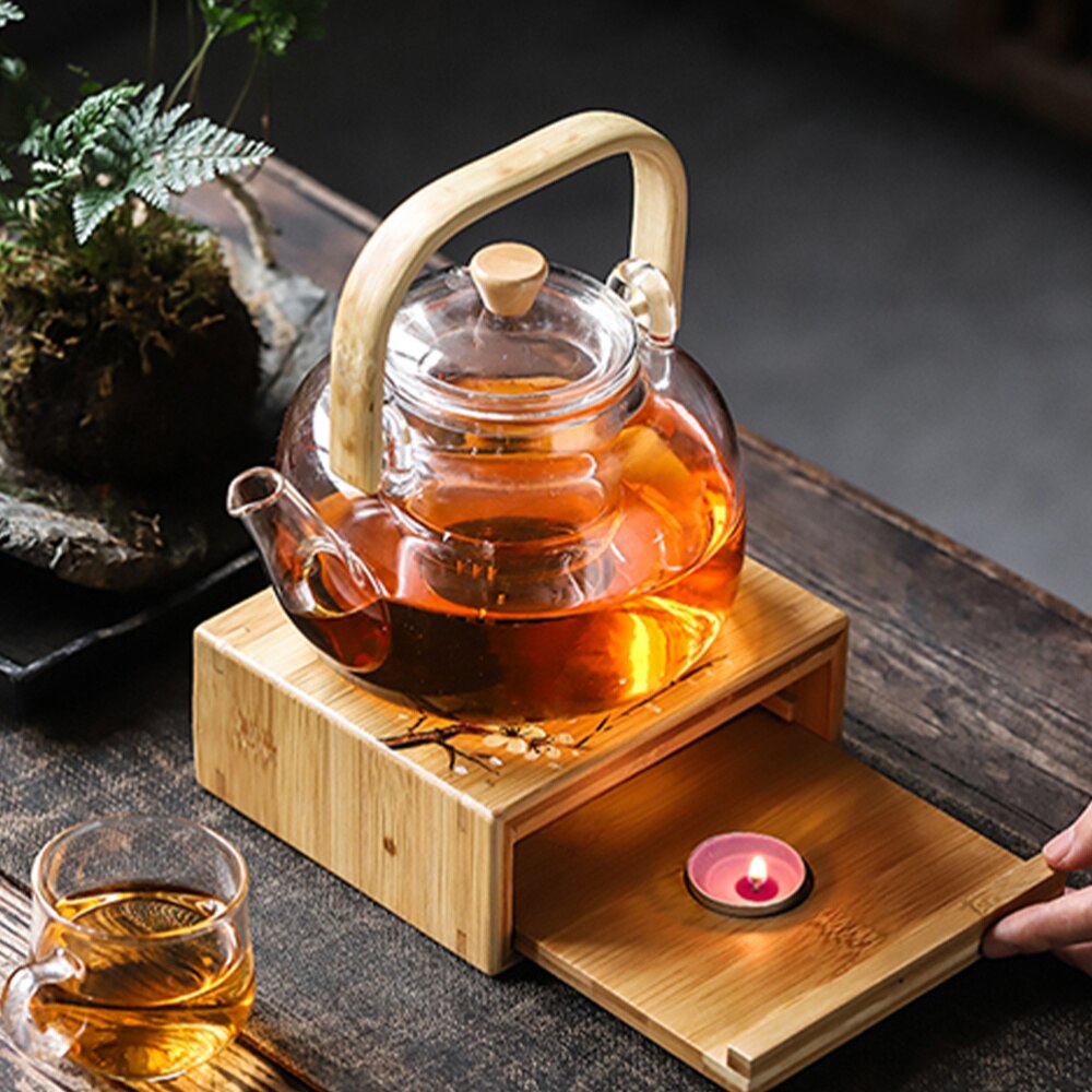 Trwały czajniczek cieplej czajniczek podgrzewany cokół herbata ogrzewanie cokole (świeca)