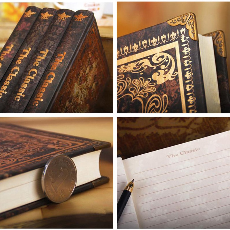 64k små fickor vintage anteckningsbok handomslag magiska trollformler fickor bok planerare journal resenär anteckningsblock