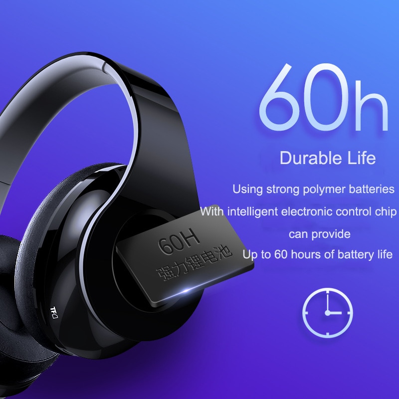 Stereo oortelefoon bluetooth ruisonderdrukking grote koptelefoon draadloze gamer koptelefoon opvouwbare headset met microfoon sportmuziek oordopjes