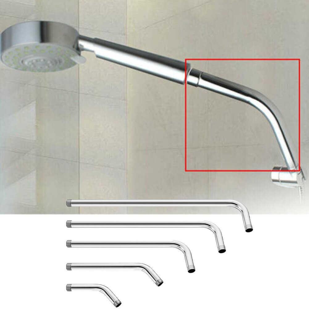 Stainless Steel Shower Head Extension Arm Straight Angled Extra Hose Pipe Shower Head Extension Pipe Shower Head Holders